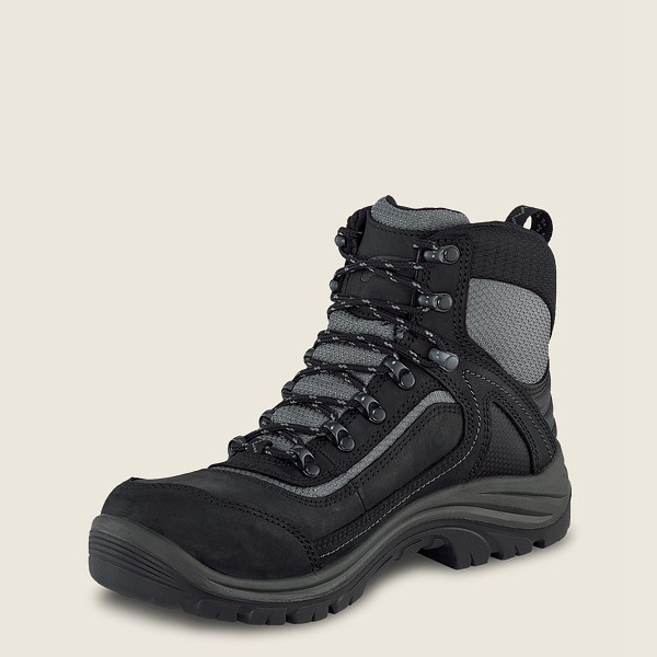 Red Wing Work Boots Womens Black/Grey - Trades - 6-inch Waterproof Safety Toe - 5314279-EK